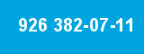 926 382-07-11 926 382-07-11